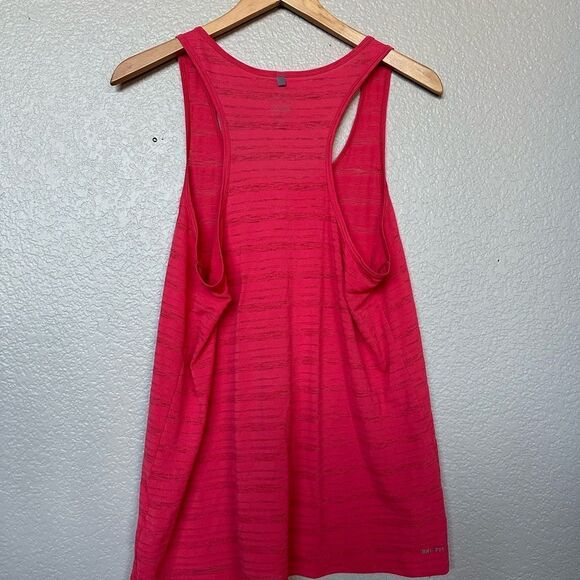 Nike Dri-Fit Thin Breathable Pink Workout Active Tank Top L - Picture 2 of 3